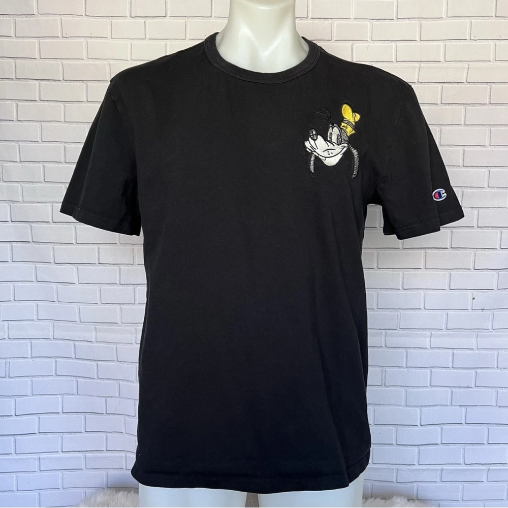 Champion Disney Goofy Crew Neck Short Sleeve Tee T-shirt Top Black Men’s Large